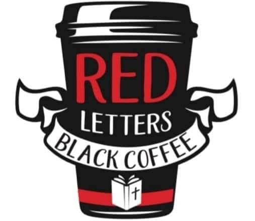 Red Letter Black Coffee support group logo from Fayette Alabama at The Loft